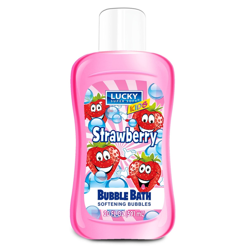LUCKY BUBBLE BATH KIDS Strawberry 20oz /12 PJ DISTRIBUTORS